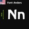 Aacc Self-Adhesive Vinyl Letter: n, Scale: 35 cm. Color: White Font: Anders by, 8PK AACC-Anders-ln-White-M35x8 - alternate 1