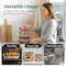 Serenelife 24 Piece Glass Storage Containers with Lids, Glass Meal Prep Container Set for Lunch, Gray, 24PK SLGL24GY - alternate 5