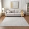 Homeroots 5' X 8' Silver And Ivory Geometric Washable Indoor Outdoor Area Rug 577596 - alternate 4