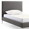 Homeroots Gray and Dark Gray Wood And Faux Leather Twin Bed Frame 486091 - alternate 3