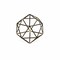 Homeroots 6" Brown and Gold Metal Hand Painted Geometric Orb Tabletop Sculpture 399630 - alternate 2