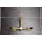 Kingston Brass Two-Handle Wall Mount Bridge Kitchen Faucet, Brushed Brass KS1247PKL - alternate 3