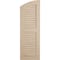 Ekena Millwork Sandblasted 2 Equal Louver w/Elliptical Top Faux Wood Shutters, 18W x 80H 74 Low Side, PR SHULVL18X80SDPR - alternate 3