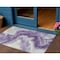 Homeroots 3' X 5' Purple And Silver Abstract Washable Indoor Outdoor Area Rug 618340 - alternate 1