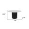 Homeroots 56" White and Black Marble and Solid Wood Pedestal Base Round Top Dining Table 572224 - alternate 6