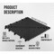 Mytee Products 12inx12in Non Slip Interlocking Self Drainage Tiles - 1/2in Thick, Black, 24PK NSM1212-BLKx24 - alternate 4