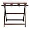 Homeroots Earth Friendly Brown Folding Luggage Rack With Brown Straps 383083 - alternate 4