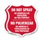 Signmission Bilingual No Spray Shield Sign Do Not Sp, 18 inch X 18 inch, Plastic Sign, 2PK SHI-P-2PACK-18-366 - alternate 1