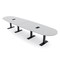 Skutchi Designs 14 Person Conference Table With Power Unit | 14' Boval Table | Harmony Series HAR-BOVL-48X168-T.BK-U779-EBLK - alternate 1