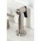 Kingston Brass Double-Handle Widespread Kitchen Faucet with Knurled Handle and Brass Sprayer, Brushed Nickel KS8728KNLBS - alternate 2