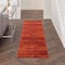 Homeroots 8' Red And Orange Abstract Indoor Outdoor Runner Rug 545543 - alternate 3