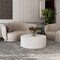 Leisuremod Milena 41 in Round Fluted Fiberstone Coffee Table, 250 lb Capacity, Fully Assembled MCT41W - alternate 6