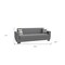 Homeroots 84" Gray Chenille Convertible Futon Sleeper Sofa With Toss Pillows And Storage 607120 - alternate 5