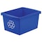 Storex 4 Gallon Recycling Bin, Blue 61505U06C - alternate 1