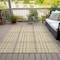 Homeroots 5' X 8' Gold Gray And Beige Plaid Washable Indoor Outdoor Area Rug 601477 - alternate 3