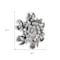 Homeroots 27" X 27" Gray and Off White Galvanized Metal Flower Hanging Dimensional Sculpture 483329 - alternate 2