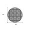 Homeroots 8' Black Ivory And Gray Round Medallion Washable Indoor Outdoor Area Rug 589328 - alternate 5