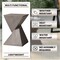 Leisuremod Glint Modern Twisted Fiberstone End Table - Weather-Resistant & Fully Assembled GST13GR - alternate 4