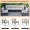 Leisuremod Chelsea 6-Piece Patio Sectional Black Aluminum With Cushions, Beige CSBL-6BG - alternate 6