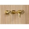 Kingston Brass Double-Handle Wall Mount Bathroom Faucet, Brushed Brass KS6127RX - alternate 2