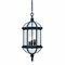 Homeroots Three Light Matte Black Eastern Lantern Hanging Light 398006 - alternate 1