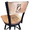 Holland Bar Stool Co 25" Blk Wrinkle POW/MIA Swivel Bar Stool, Laser Engraved Back L03825BWMedMplAPOWMIAMedMpl - alternate 1