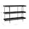 Martha Stewart Emmett 3 Shelf 35in.H Storage Display Unit Bookcase w/Oil Rubbed Brnz Metal Frame in Blk Wood Grain JN-2542B3-BK-BK-MS - alternate 6