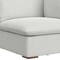 Homeroots 44" Gray Fabric Modular Sofa With Brown Legs 641025 - alternate 5