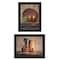 Homeroots Set Of Two Red Bowl or Bittersweet Basket 2 Black Framed Print Wall Art, 2PK 405998 - alternate 1