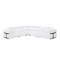 Homeroots White Italian Leather Modular L Shaped Six Piece Corner Sectional With Console 534877 - alternate 9