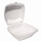 Plastifar Foam Hinged Lid Containers, 6 x 6 x 3, White, Foam, 500PK 12175 - alternate 4
