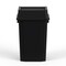Regal Altair 19 Gallon Square Black Plastic Trash Can with Drop Shot Swing Lid, Space-Saving Design ZR-TC-100-BK-19-SW-KIT - alternate 3