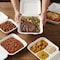 Eco Harmony Products Bagasse Hinged Food Storage Container, PFAS-Free, White, 3 compartments, 9" x 9", 200PK 804611 - alternate 5