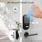 Wrightmaster 5-in-1 Aluminum Smart Pad Lock with Palm Vein Recognition, App Control, IC Card, Auto-Lock ZR-AF06 - alternate 5