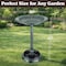 Pure Garden Outdoor Bird Bath with Flower Planter Base and Vintage Green Patina Finish 50-LG1072P - alternate 4