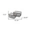 Homeroots Set of Two Black Metal Basket, 2PK 392166 - alternate 3