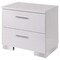 Homeroots 23" White Two Drawers Mirrored Nightstand 286602 - alternate 4