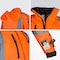 Dome75 Hi-Vis Bomber Jacket, Polyester, Class ANSI/ISEA 107-2020 Class 3 Type R, HiVis Orange/Black Bottom DJB3832 - alternate 3