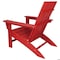 Newtechwood Modern Flat Top Adirondack Chair in Ruby Red P013-896 - alternate 2