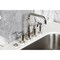 Kingston Brass Bridge Kitchen Faucet with Brass Sprayer, Polished Nickel KS8286CMLBS - alternate 4