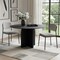 Homeroots 52" Black Solid Wood Pedestal Base Round Top Dining Table 712170 - alternate 3