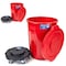 Magnum Tool Red 32 Gallon Trash Can Set (Trash Can, Quiet Dolly, and Reinforced Lid) (2 Set) CMTC-CLD0-32R02 - alternate 1