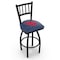 Holland Bar Stool Co 30" Blk Wrinkle University of Dayton Swivel Bar Stool, Jailhouse Back L01830DytnUn - alternate 1