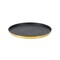Service Ideas Modern Edge Round Serving Tray, 9in diamater, Vintage Gold TRME9RIVG - alternate 1