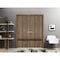 Sartodoors Slab Barn Door Panel, Planum 0012 Walnut and Aluminum Strips, Sturdy Finished Flush Modern Doors, P PLANUM0012S-WLN-30 - alternate 3
