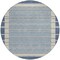 Homeroots 8' Navy Blue And Denim Blue Round Striped Washable Indoor Outdoor Area Rug 610488 - alternate 4