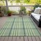 Homeroots 5' X 8' Green And Ivory Plaid Washable Indoor Outdoor Area Rug 601471 - alternate 2