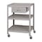 Pucel Utility Table, Three Shelf with Drawer, 23 in W x 24 in D x 31 in H, Gray TU-2324-3-1D-C5 - alternate 1