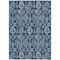 Homeroots 3' X 5' Navy Blue And Denim Blue Damask Washable Indoor Outdoor Area Rug 588184 - alternate 5