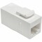 Tripp Lite CAT6A STRAIGHT THROUGH MODULAR IN LINE SNAP -IN COUPLER RJ45 F/F N235-001-WH-6AD - alternate 1